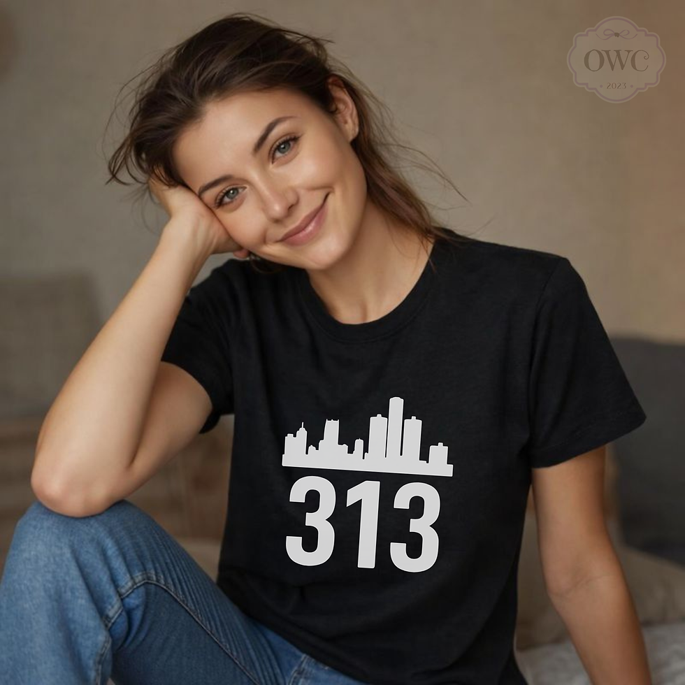 Thumbnail: Detroit 313 skyline shirt Michigan apparel