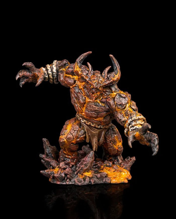 Figurine Magma Golem – Échelle 32mm – Impression 3D Résine Haute Définition
