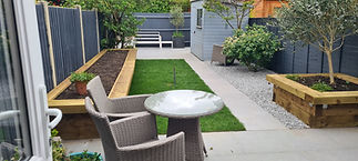 Patio updated with concrete slabs