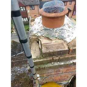 broken top of chimney