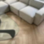Cream sofa with LVT flooring