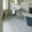 Vinyl flooring in bathroom with pattern