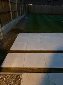 Start of installation of new patio