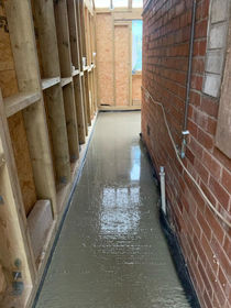 concrete floor just been laid