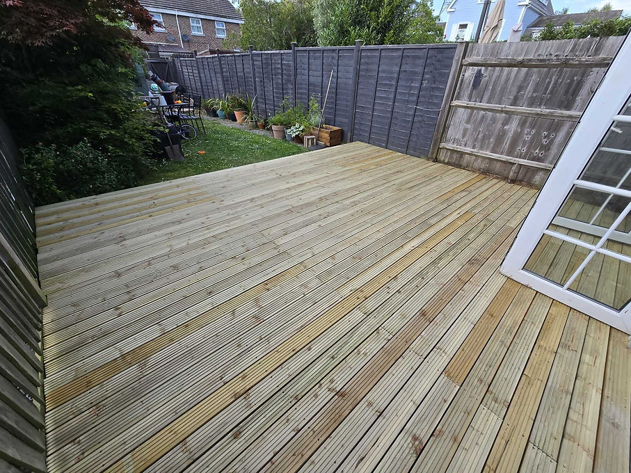 Decking been built