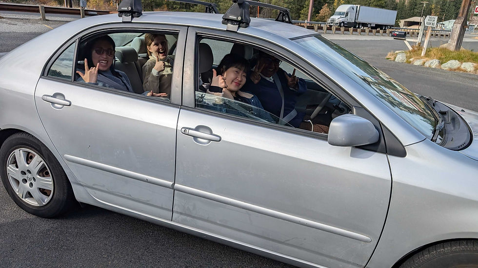 Members of the Gust lab road-tripping back to Seattle!