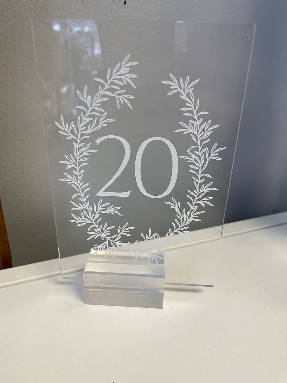Acrylic Table  Number