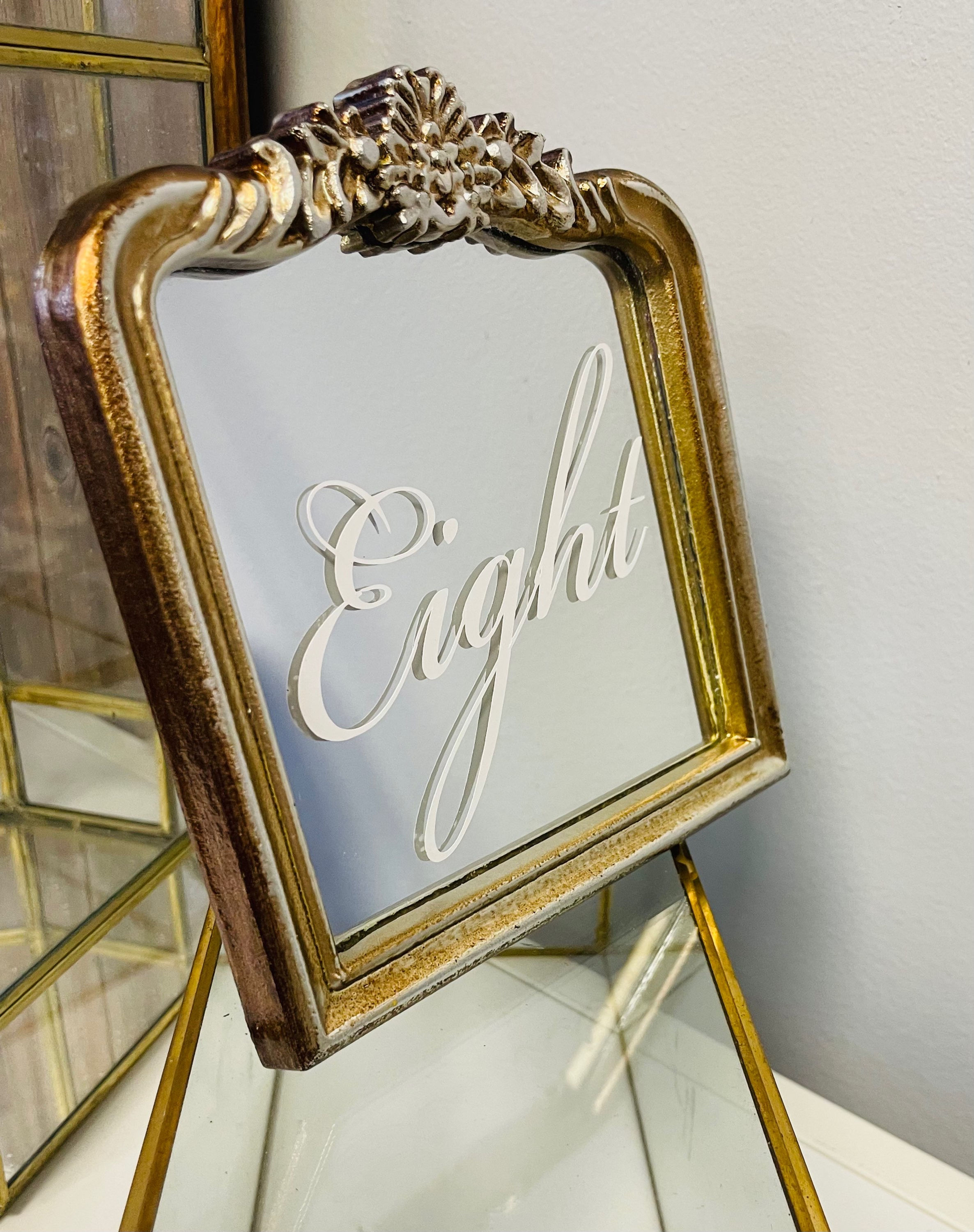 Mirrored Table Number # 1-25