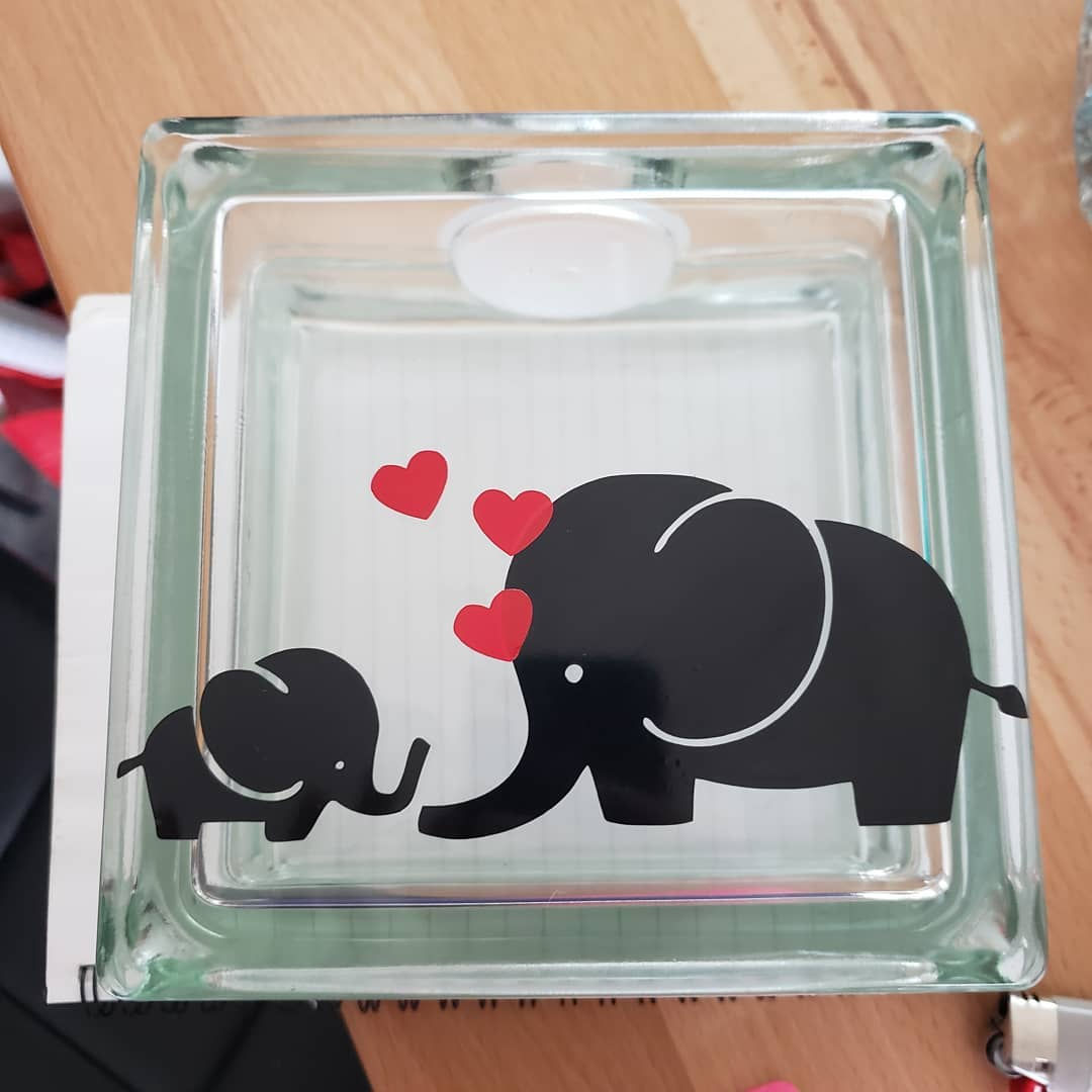 Glass block piggy bank