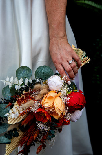 Wedding bouquet and ring
