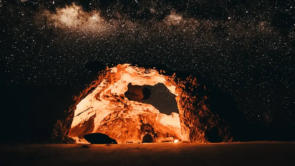Bivouac sous les étoiles à Rock Arch dans le Namib-Naukluft en Namibie