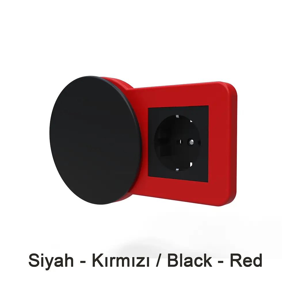 Thumbnail: Nova Kırmızı Duvar Anahtar ve Priz Takımı  - Mekanizmasız