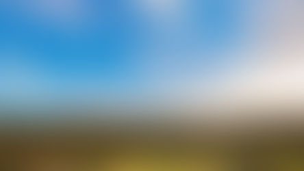 Rolling green hills under a bright blue sky with scattered clouds at sunset. Lush vegetation covers the landscape, creating a serene scene.