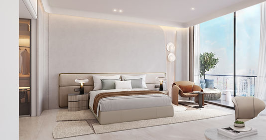 Spacious 2-bedroom secondary bedroom showcasing premium properties managed by HRV Real Estate