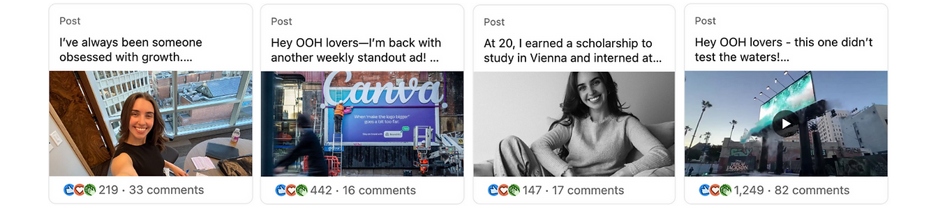 High-performing LinkedIn post by Vanessa Iula