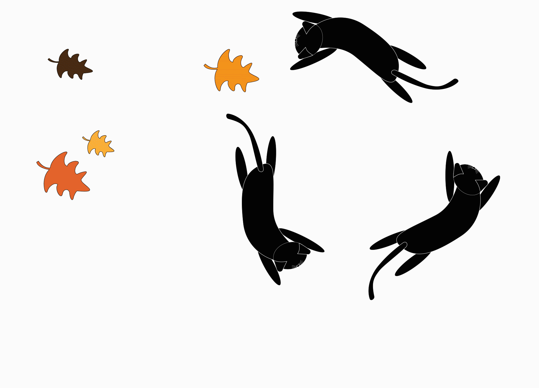 GIF Cats with leaves.gif