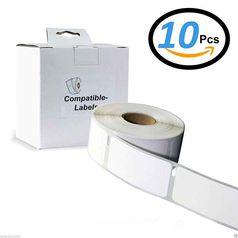 10 x 11356 / S0722560 Etikettenpapierrolle (41 mm x 89 mm) Kompatibel mit D