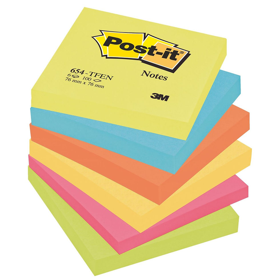 Repositionierbare Farbnotizen Energy Post-it 76 x 76 mm - Block mit 100 Blatt