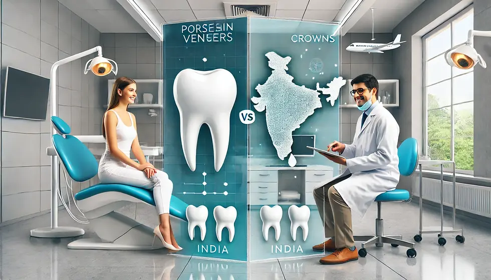Porcelain Veneers in India vs Crowns in India for Smile Makeovers: NRI Guide (2026)