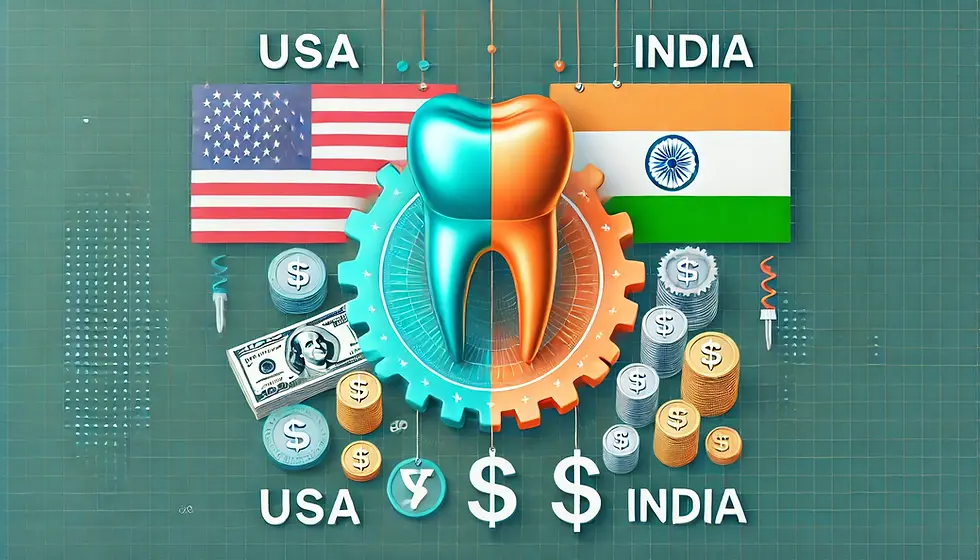 Cost of all on four dental implants in India