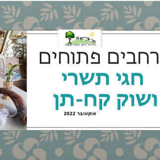 מצגת מרחבים פתוחים חגי תשרי 2022