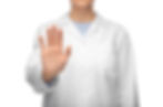 Doctor with stop hand