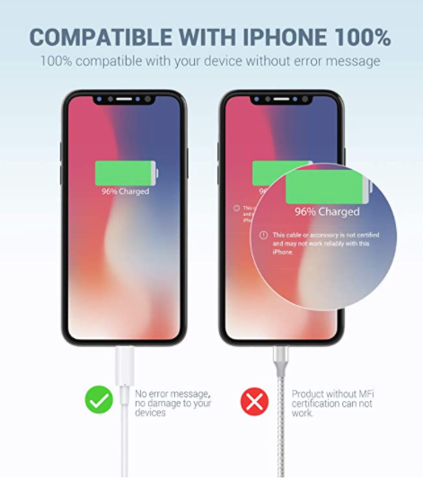 Thumbnail: iPhone Charger Cable - 3 Feet