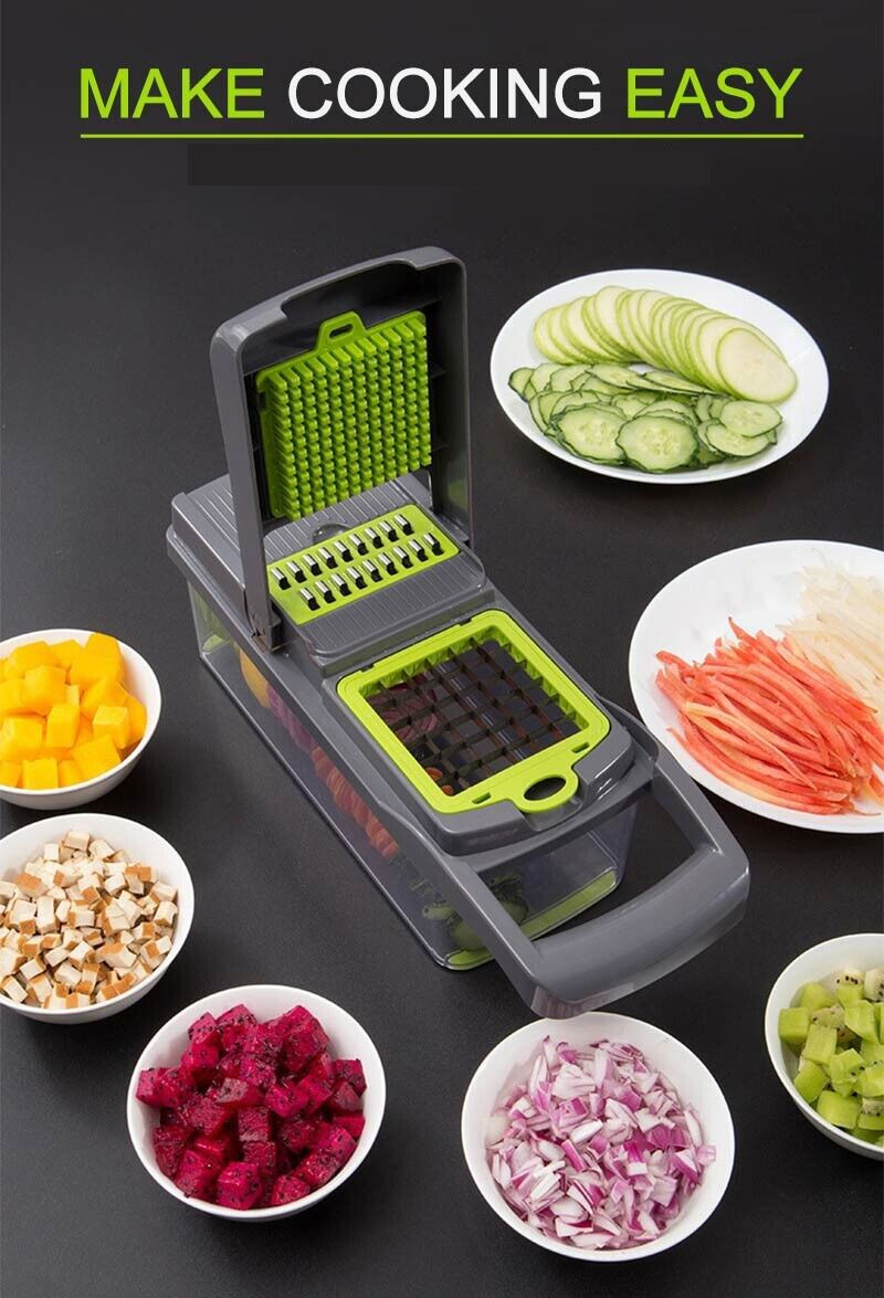 15-in-1 Vegetable & Fruit Chopper Dicer – Multi-Blade Kitchen Slicer