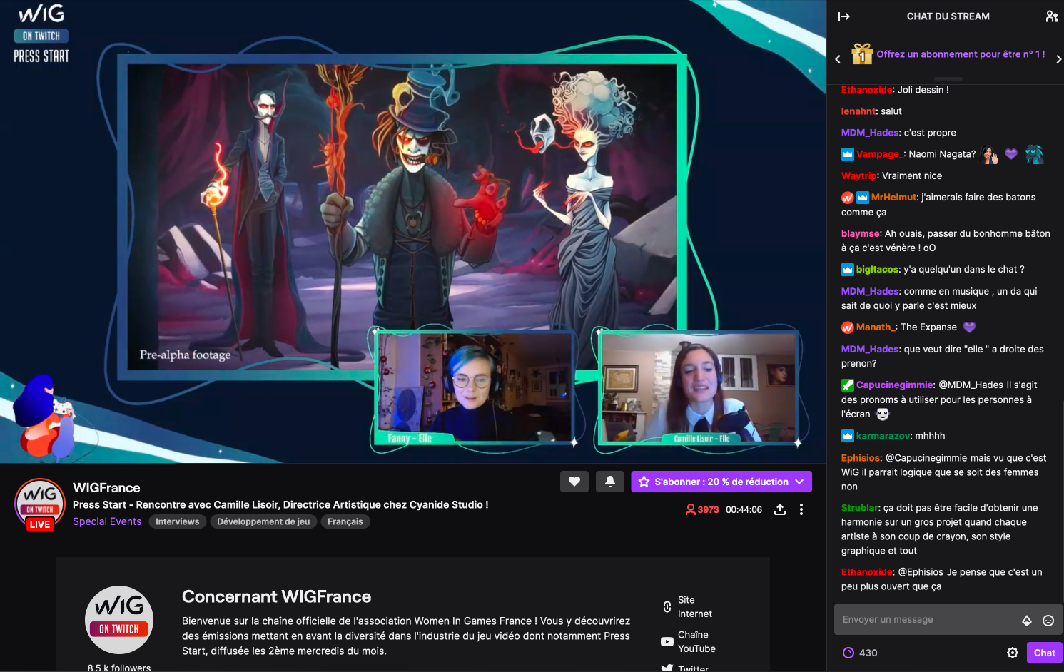 Screenshot en live sur Twitch