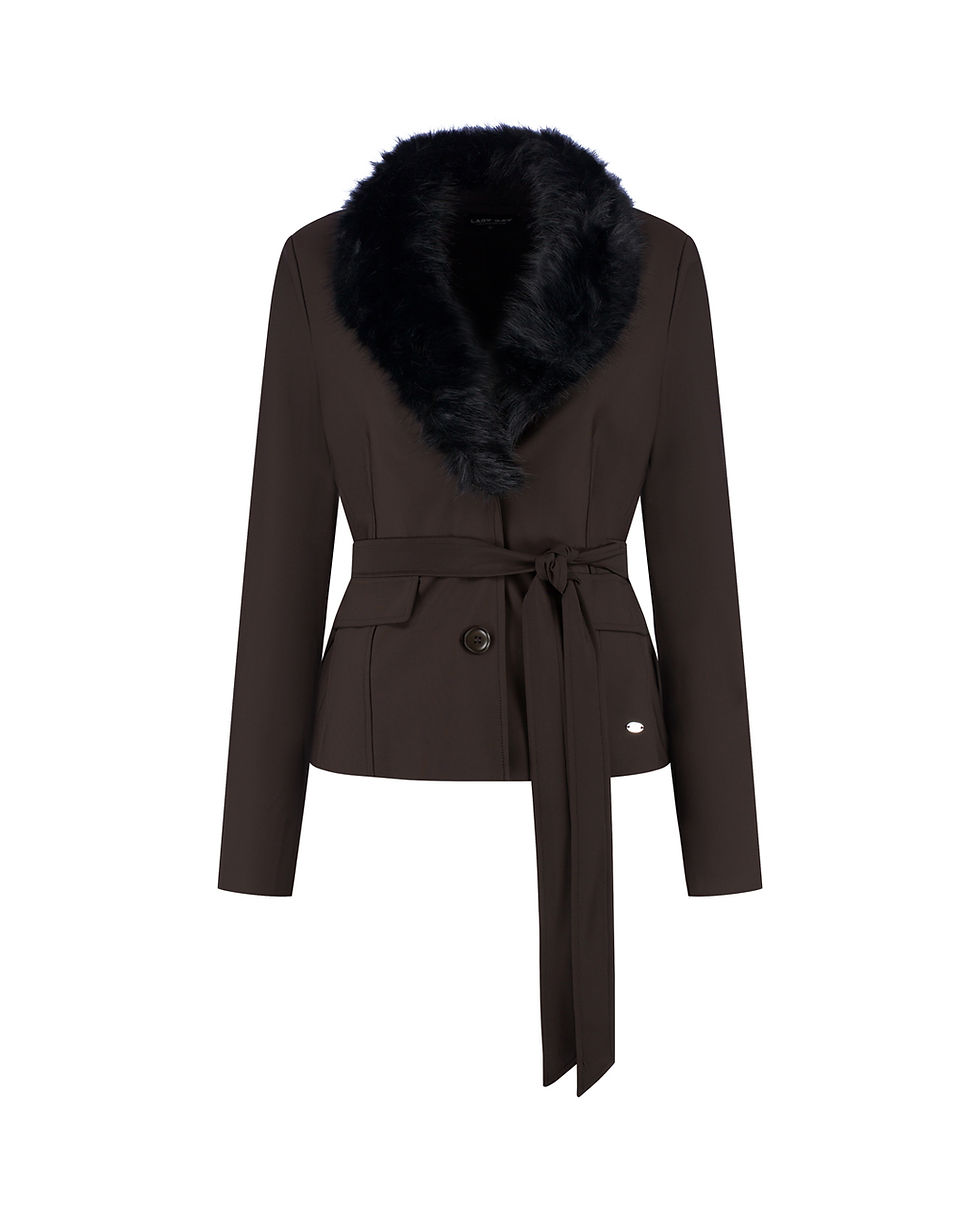 Dena Bonded_Dark Brown_Front