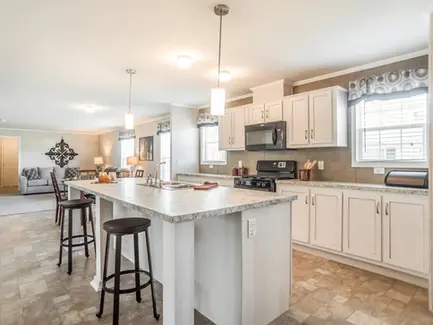 Redman Homes Kitchen. Custom Built Mobile and Modular Homes from Manufacturers like Redman Homes, Clayton Homes and Champion Homes. Custom built for Turnkey Communities properties. 