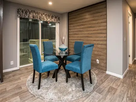 Redman Homes Dining Rooms. Custom Built Mobile and Modular Homes from Manufacturers like Redman Homes, Clayton Homes and Champion Homes. Custom built for Turnkey Communities properties. 