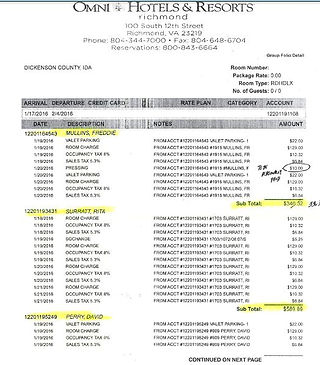 Hotel Receipt 1