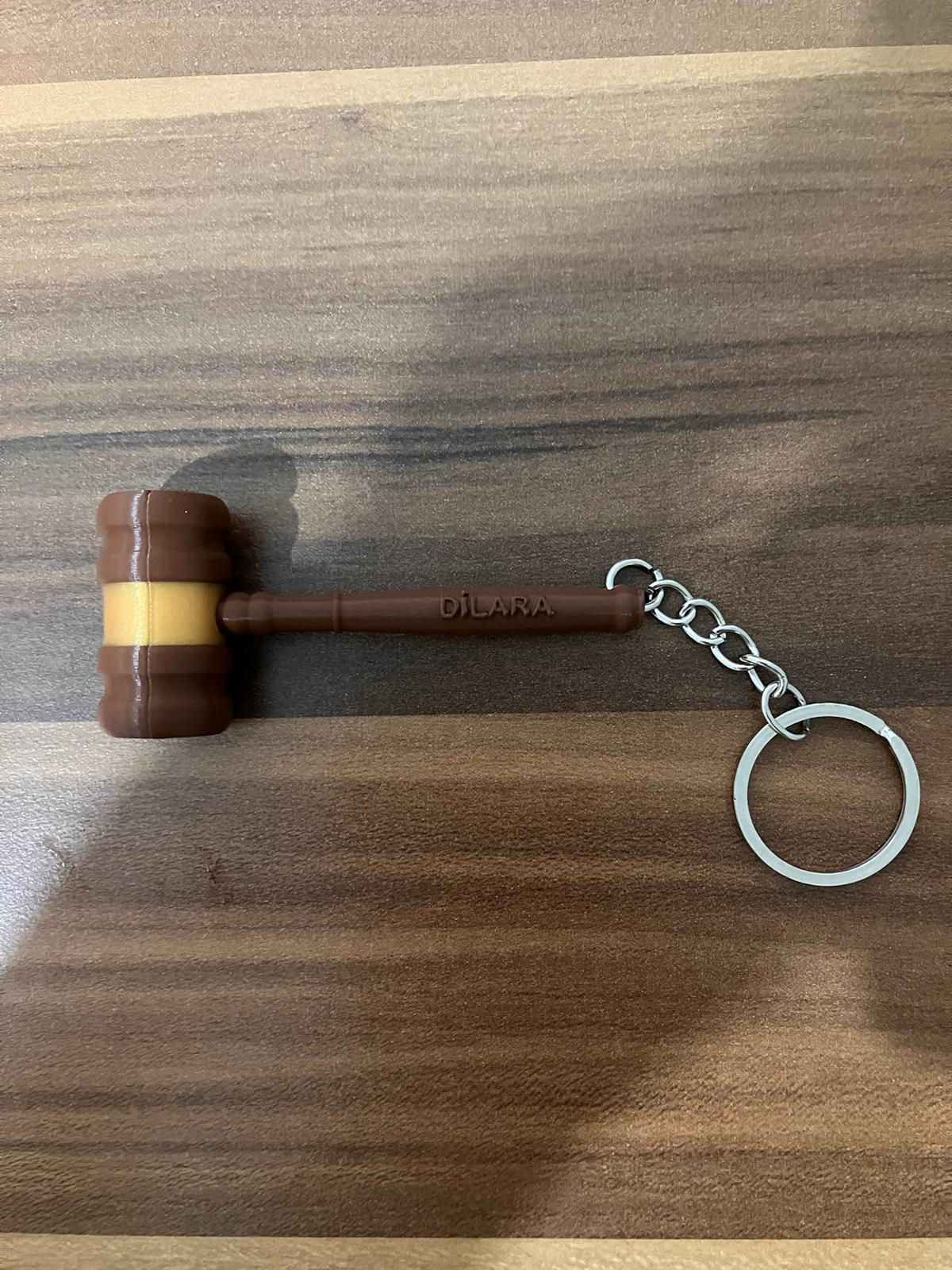 Kişiselleştirilebilir Hakim Tokmak Anahtarlık