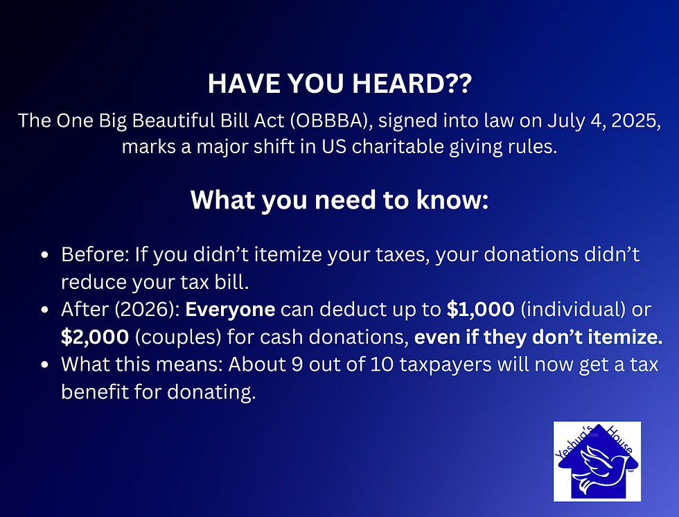 Great news for our generous donors!