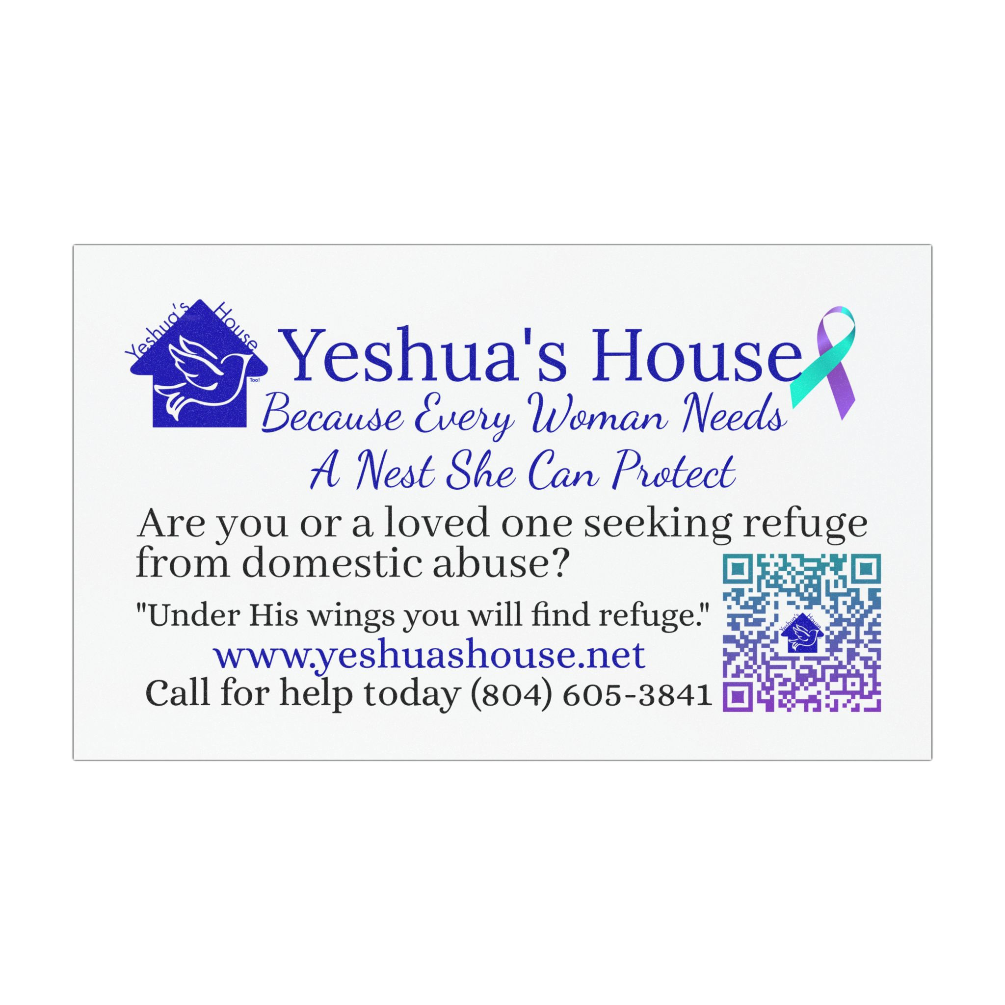 Yeshua's House Domestic Abuse Support Car Magnet | 7.5 x 4.5