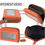 Thumbnail: Stealodeal RFID Protected Orange Leather Zipper Case 10 Card Holder