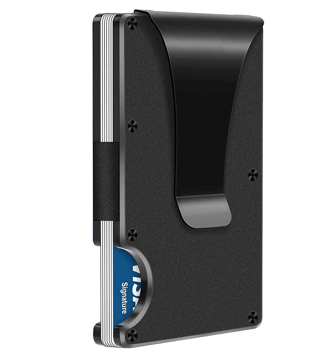 Stealodeal Black Exclusive ★ Metal Wallet Money Clip Card Holder