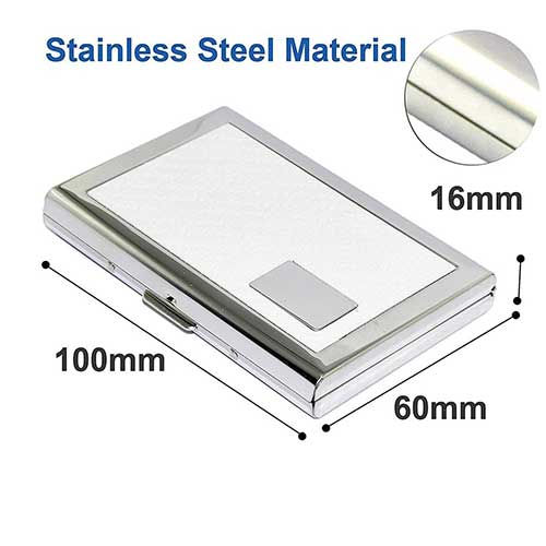 Thumbnail: Stealodeal RFID Blocking Metal Credit Card Holder for Men & Women (White)