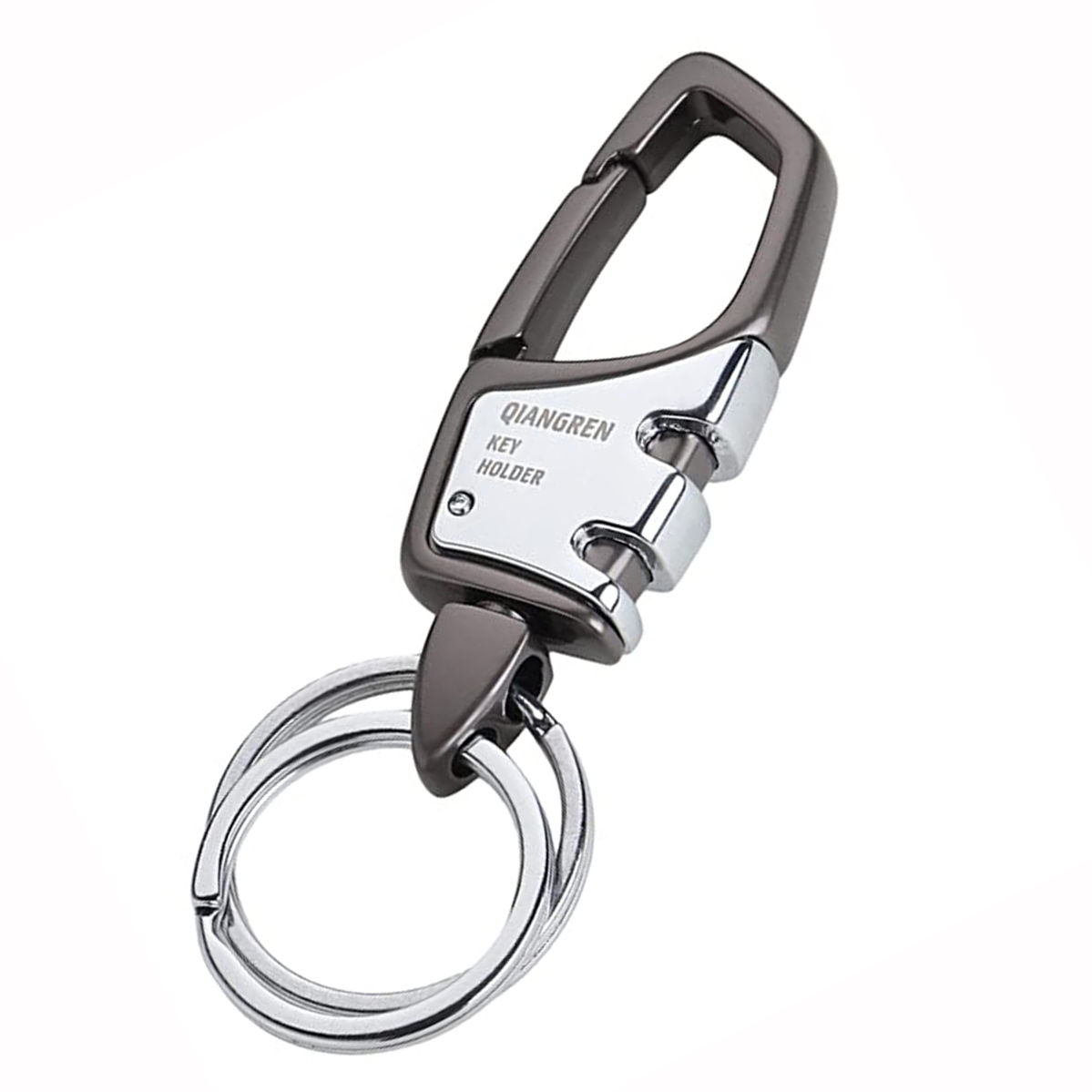 StealODeal Metal Double Ring Hook Car Bike Office Keychain Key Chain