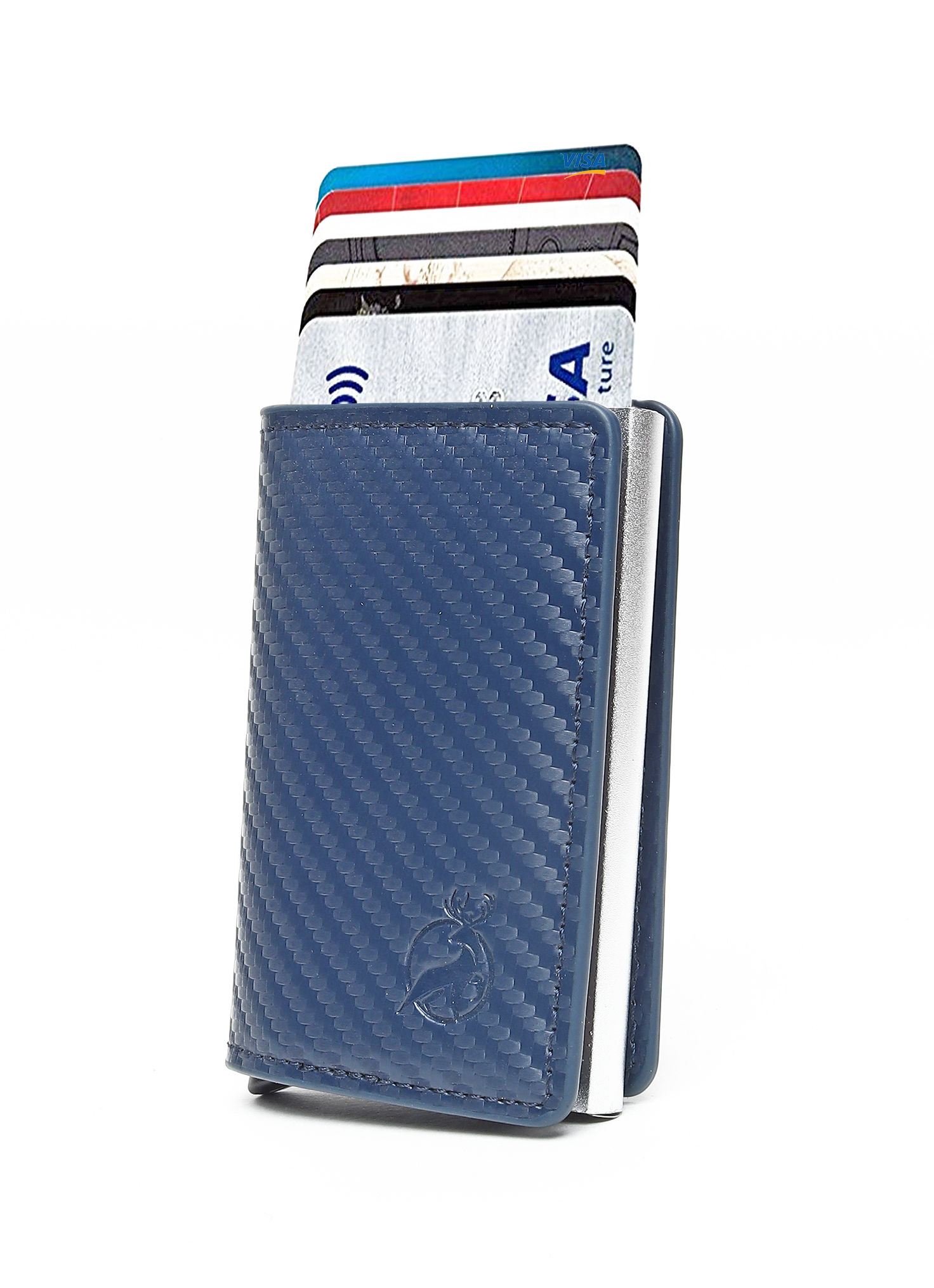 StealODeal Aluminum with Leather Debit/Credit 2 Cash Slot 6 Card Holder