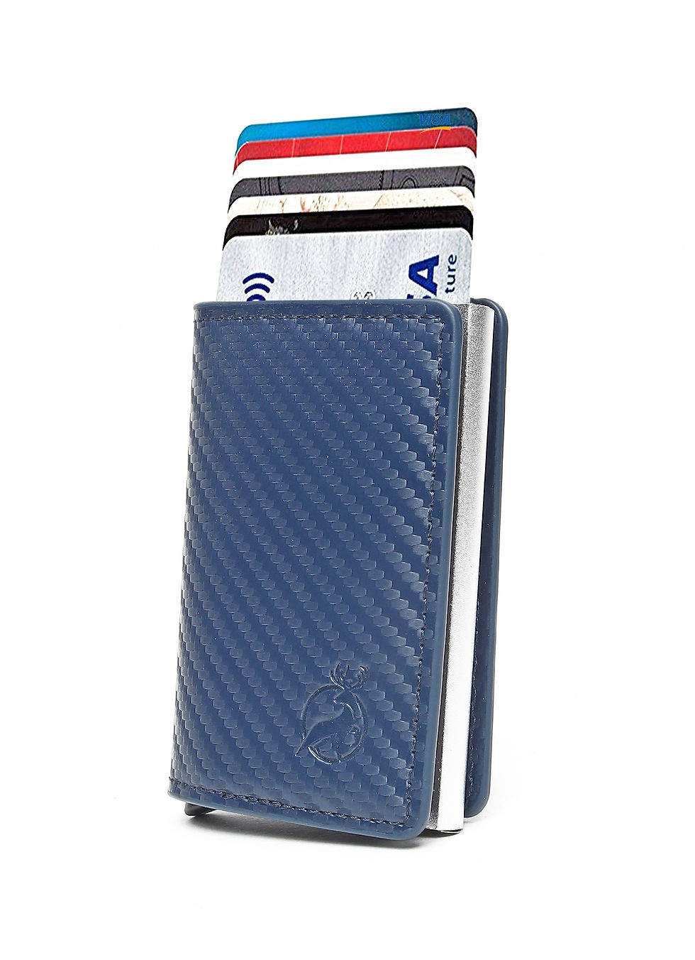 StealODeal Aluminum with Leather Debit/Credit 2 Cash Slot 6 Card Holder