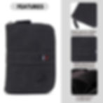 Thumbnail: Black PU Leather Zipper Debit/Credit/ATM Card Holder with 9 Card Slots