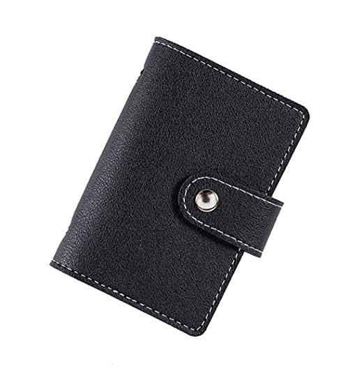 Stealodeal 28 Slot Black Leather PVC Business Card Holder