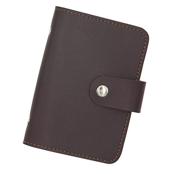 Stealodeal 28 Slot Brown Leather Business Card Holder