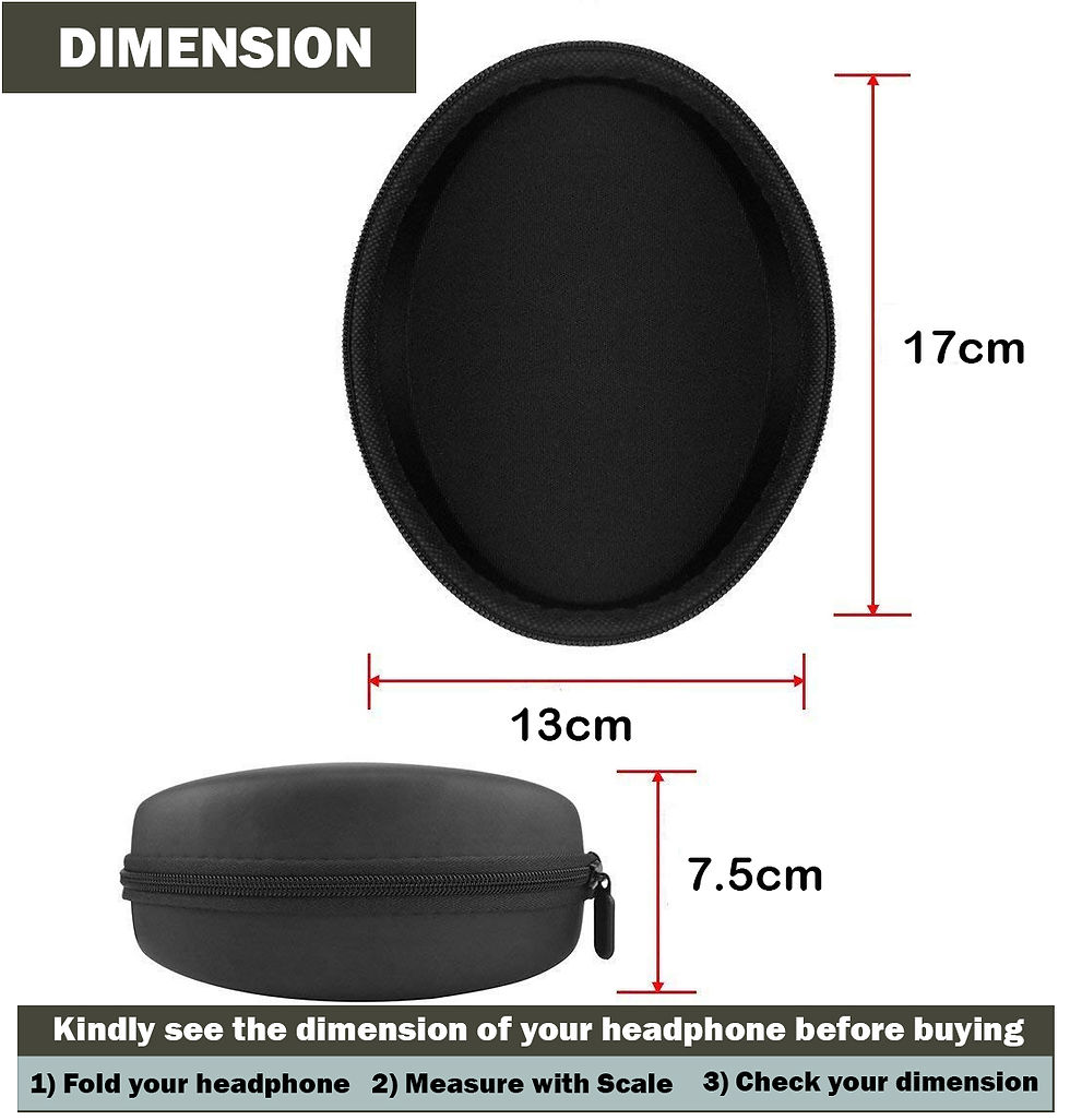 थंबनेल: Stealodeal Eva Portable Headphone Headset Carry Case