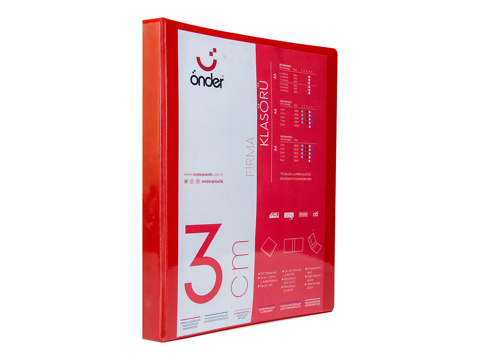 A3 Dikey 3 Cm 4 Halkalı Sunum Klasörü 2020-2