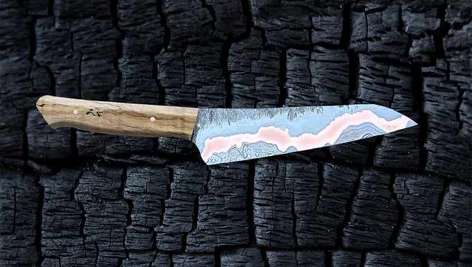 Copper-mascus Kitchen Utility Knife in Maple