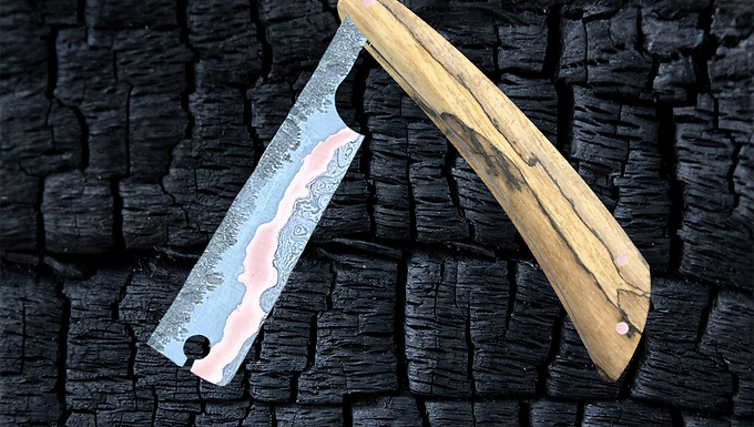 Copper-mascus Straight Razor in Pecan