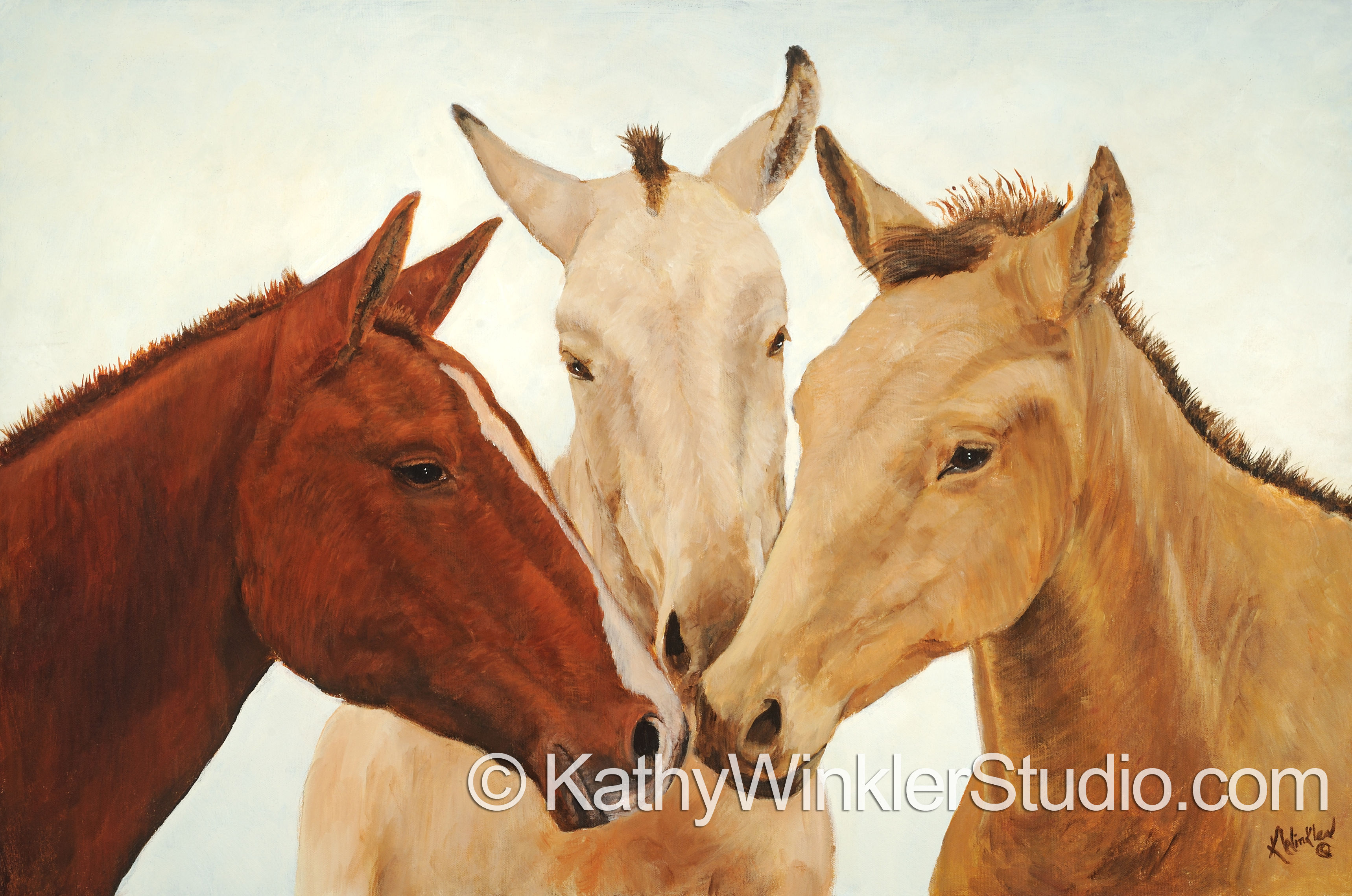 "Horse Whispering" Horses, Giclée